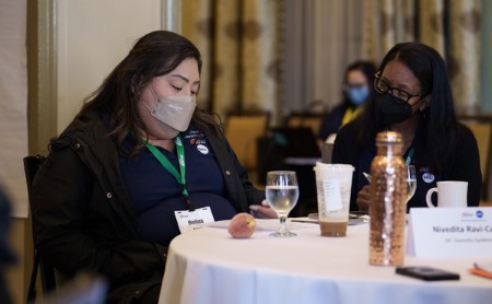 DELPH ccholars Halina Palacios and Nathifa Miller at a 2022 program event