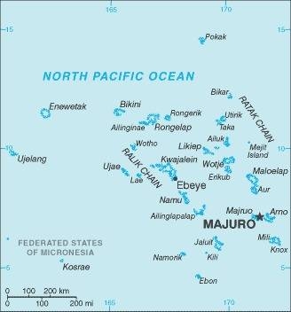 Map of the Republic of the Marshall Islands from the CIA World Factbook