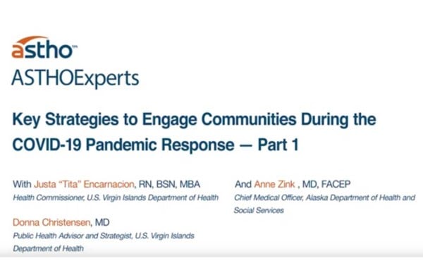 Cover slide for Key Strategies to Engage Communities During COVID-19