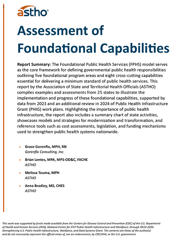 Page 1 of Assessment of Foundational Capabilities report
