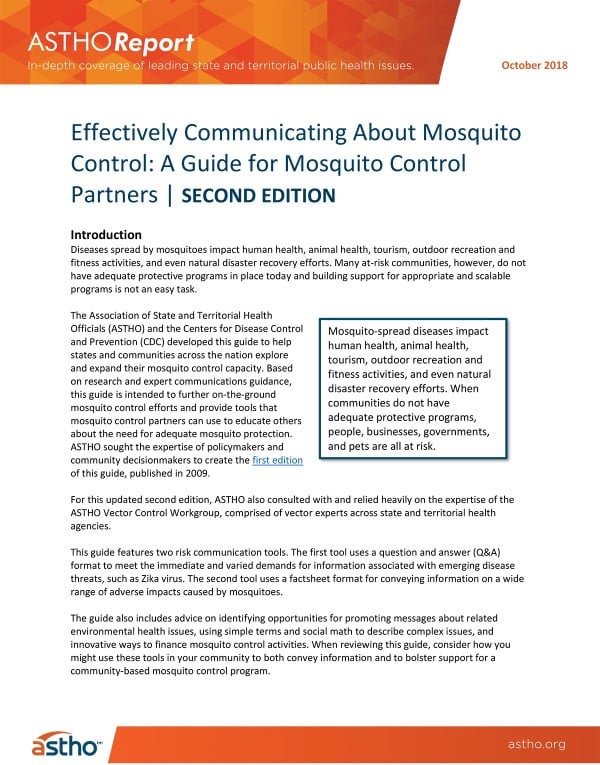 Effectively Communicating About Mosquito Control: A Guide for Mosquito Control Partners