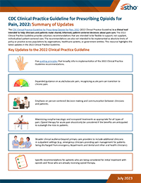 Page 1 of Clinical Practice Guideline for Prescribing Opioids Summary of Updates brief