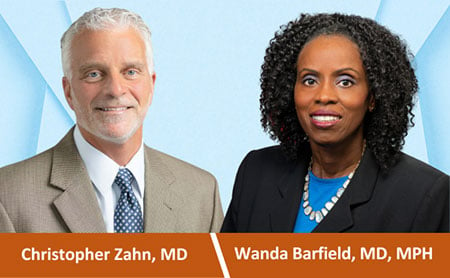 Thumbnail of Dr. Wanda Barfield of CDC and Dr. Chris Zahn of the American College of Obstetricians and Gynecologists