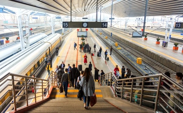 Urban train station